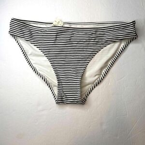 Aerie Black and White Stripes Bikini Bottoms